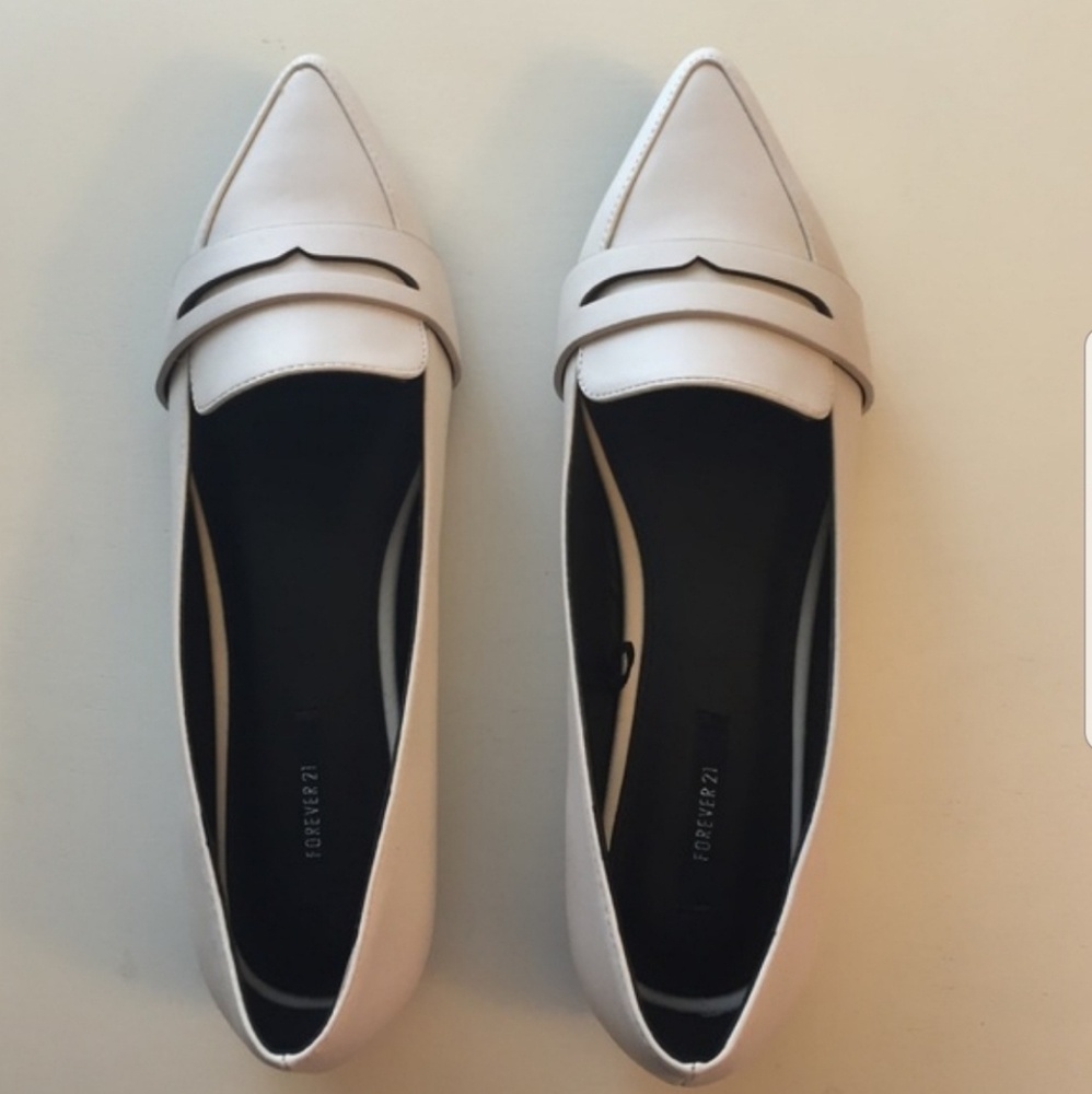 Off white loafers.